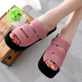 Women's Thick Sole Suede Slide Sandals