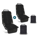 smartpeas Car Seat Protector for Children - Children Seat Pad - Black - Non-Slip Easy to Clean and Safe – Suitable for Isofix + Free: Foot Protector Car Seat Protector in Universal Fit