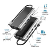 Type-C Docking Station USB Hub Adapter with Dual HDMI