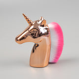 Unicorn Makeup Brushes Set - Rose Gold Powder Brush