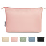 Narwey Small Makeup Bag for Purse PU Leather Small Cosmetic Bag Women Travel Makeup Pouch Zipper Pouch (Pink)