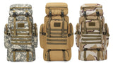 80L Camouflage Outdoor Backpack for Hiking and Camping
