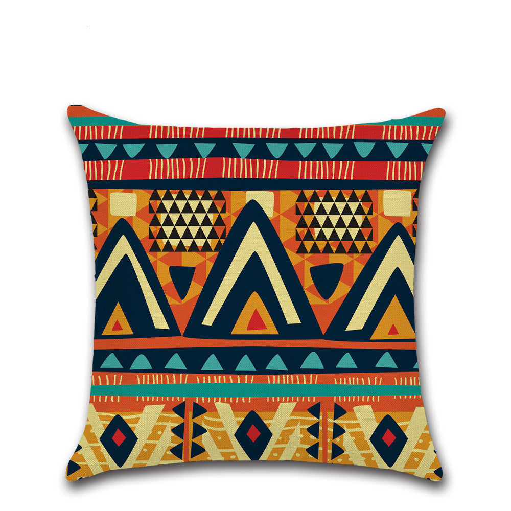 Bohemian Car Seat Cushion and Linen Pillow Cover