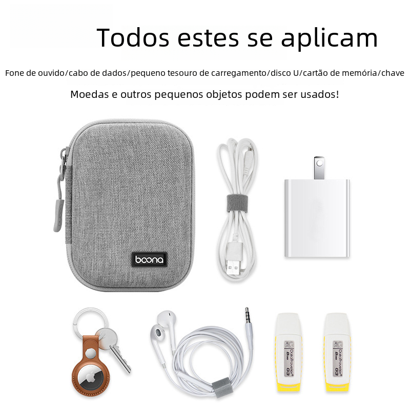 Bluetooth Earphone Storage Bag with Charger Organizer
