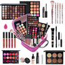 KARUIZI All in One Makeup KitMakeup Kit for Women Teens and Girls All-in-One Set with Eyeshadow Palettes Lipsticks Brushes Storage BagMakeup gift set girls makeup sets ages 8-12 (Red rose)