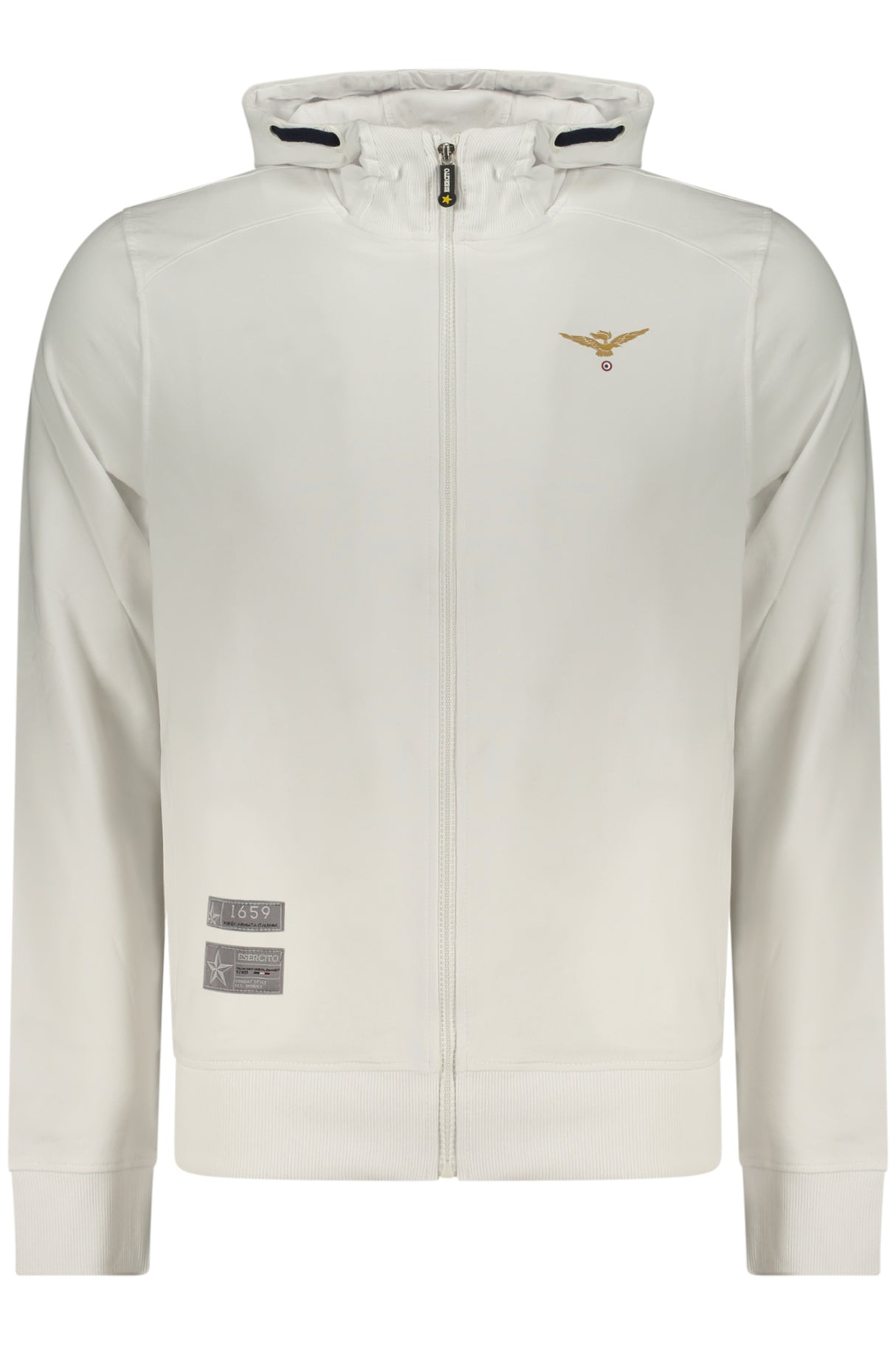 MILITARY ACADEMY MEN'S WHITE ZIP-UP SWEATSHIRT