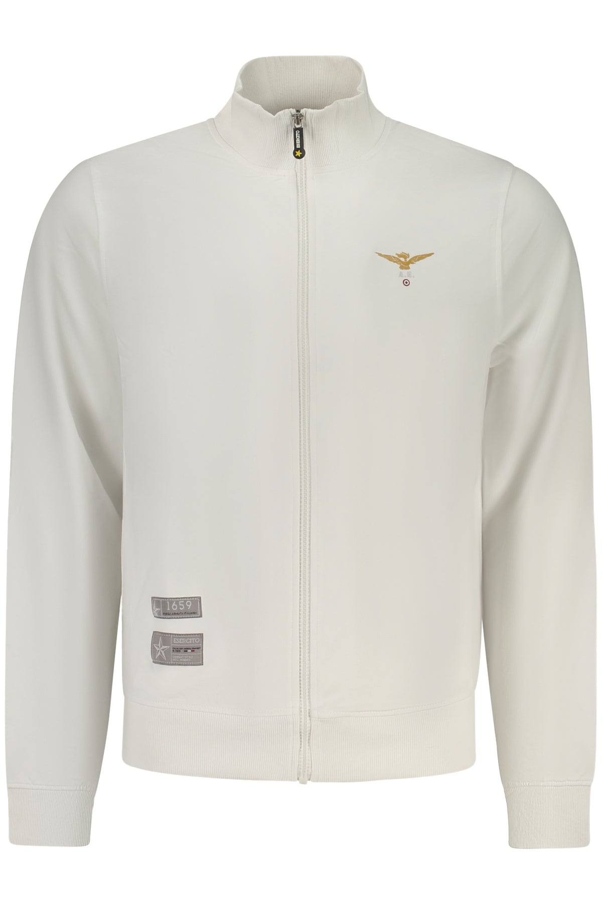 MILITARY ACADEMY MEN'S WHITE ZIP-UP SWEATSHIRT