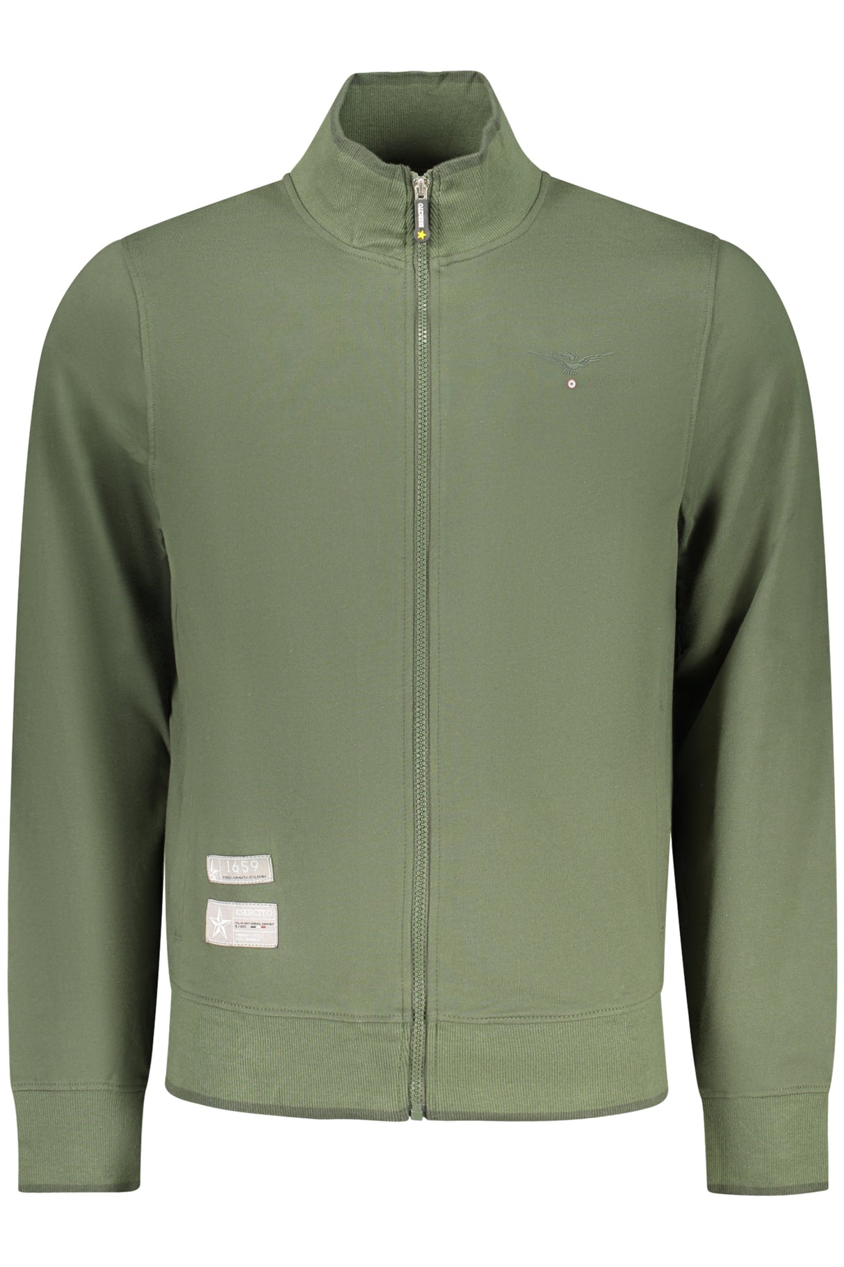 MILITARY ACADEMY MEN'S GREEN ZIP-UP SWEATSHIRT