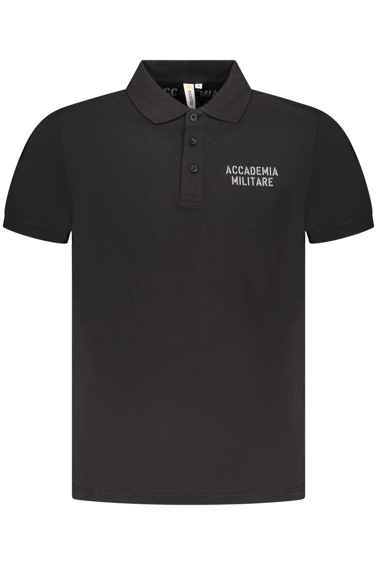 MILITARY ACADEMY BLACK MEN'S SHORT SLEEVE POLO