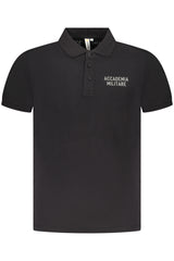 MILITARY ACADEMY BLACK MEN'S SHORT SLEEVE POLO