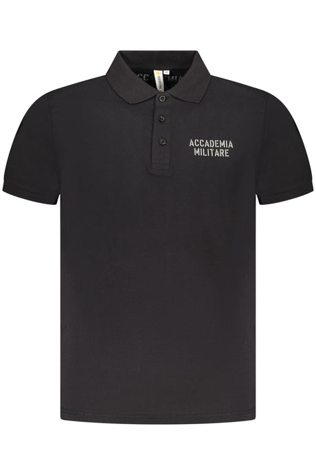 MILITARY ACADEMY BLACK MEN'S SHORT SLEEVE POLO
