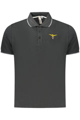 MILITARY ACADEMY MEN'S BLACK SHORT-SLEEVE POLO SHIRT