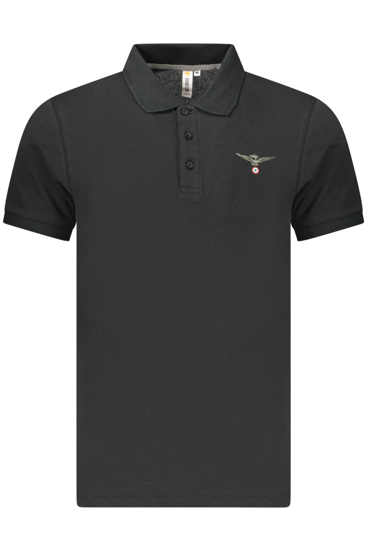 MILITARY ACADEMY MEN'S BLACK SHORT-SLEEVE POLO SHIRT