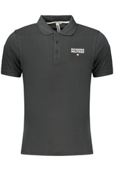 MILITARY ACADEMY MEN'S BLACK SHORT-SLEEVE POLO SHIRT