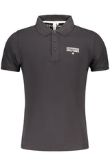 MILITARY ACADEMY BLACK MEN'S SHORT SLEEVE POLO