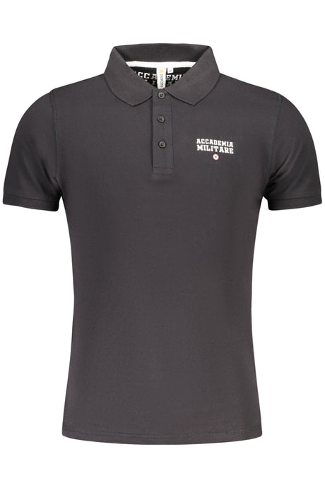 MILITARY ACADEMY BLACK MEN'S SHORT SLEEVE POLO