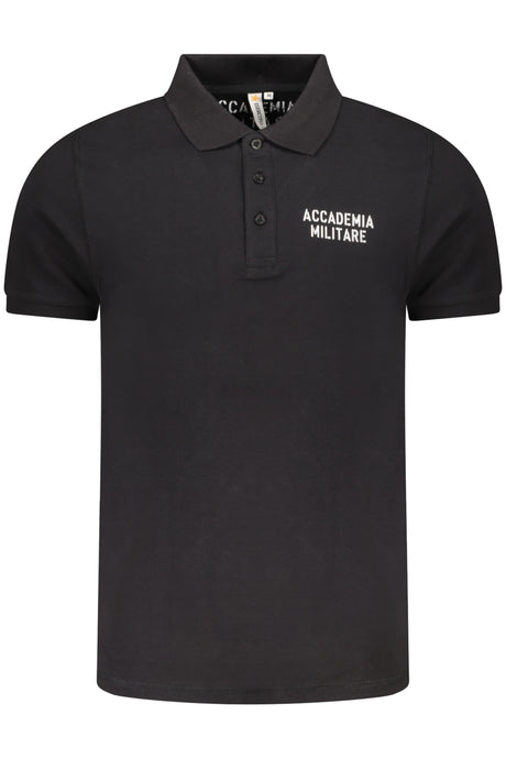 MILITARY ACADEMY BLACK MEN'S SHORT SLEEVE POLO