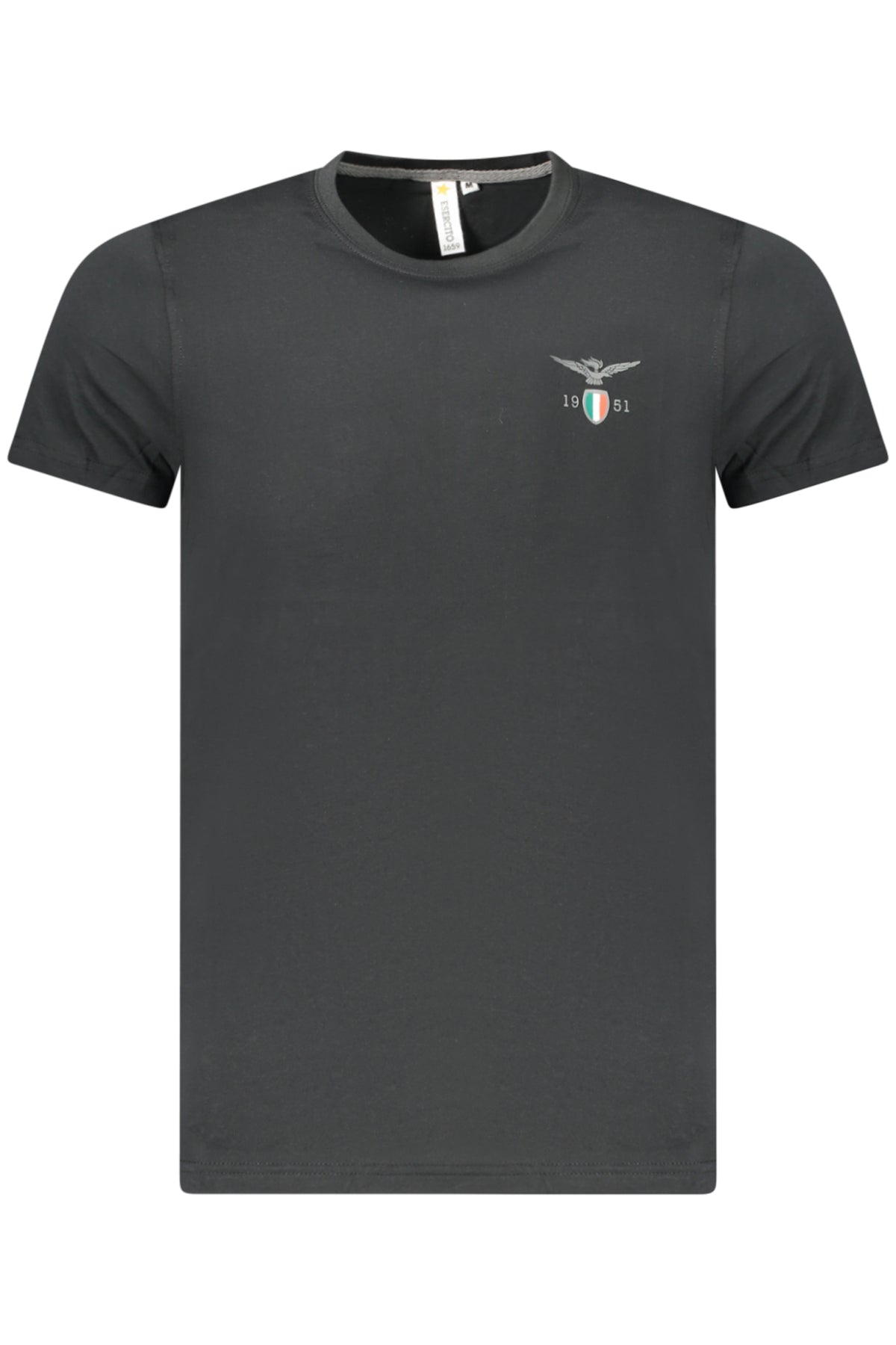 MILITARY ACADEMY MEN'S BLACK SHORT-SLEEVE T-SHIRT