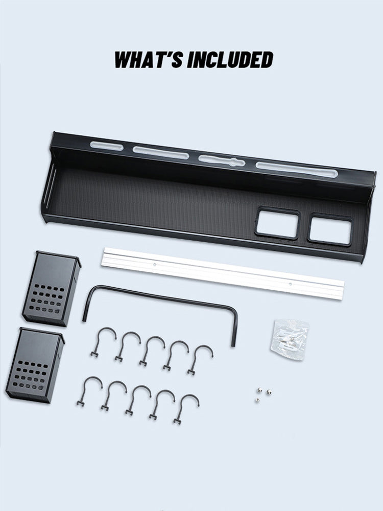 Wall-Mounted Multi-Functional Kitchen Storage Rack
