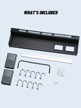Wall-Mounted Multi-Functional Kitchen Storage Rack