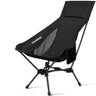 CANWAY Camping Chairs - High Back Folding Chair with Headrest for Adults Lightweight Camping Chair for Outdoor Hiking Travel Picnic Lawn Concerts (Black)