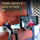 Car Seat Hidden Hooks and Phone Holder for Back Seat