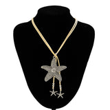Bohemian Seashell Starfish Mermaid Necklace Accessory