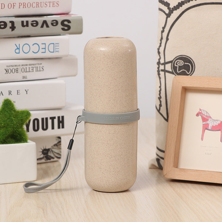 Wheat Straw Travel Portable Storage Cup Set