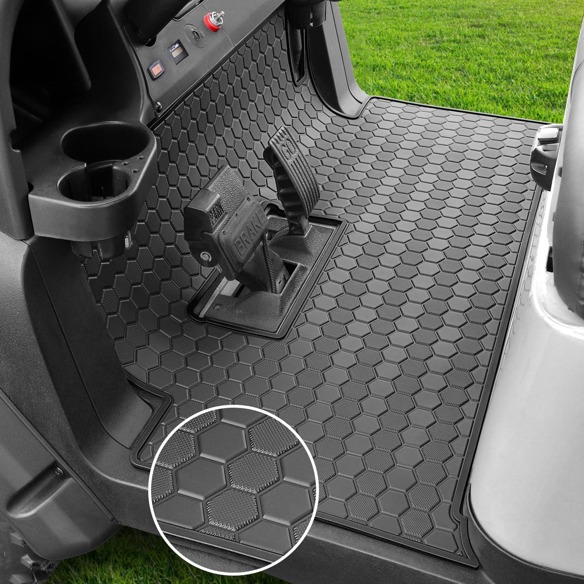 Club Car Precedent Golf Cart Full Coverage Floor Liner Mat Fits Club Car Precedent (2004-2023) Onward & Tempo (2017-2023) Villager & V4L (2019-2023) Durable Anti-Slip Rubber