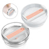 BKBY 2Pcs 40 OZ Tumbler Lid Compatible with Stanley Cup Durablee Replacement Lids for Stanle Adventure Quencher Travel Tumbler 40 OZ Spill-Proof Tumbler Cover(Rose Quartz + Transparent)