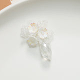 Crystal Water Drop Flower Beaded Hair Clip Accessories