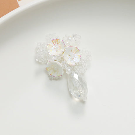 Crystal Water Drop Flower Beaded Hair Clip Accessories