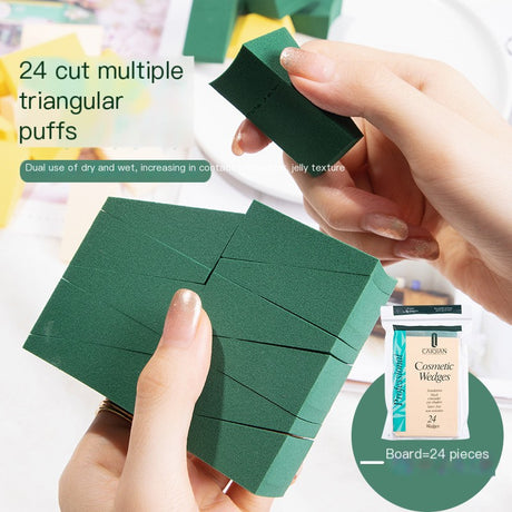Professional Makeup Sponge with Hydrophilic Triangles (24 pcs)