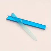 Crystal Glass Nail File with Case - Double-Sided Tool