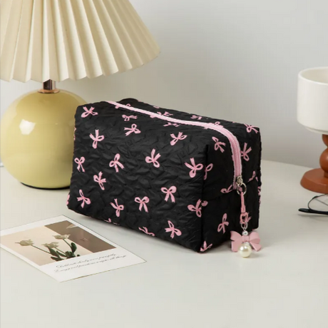 Bow Clutch Cosmetic Bag