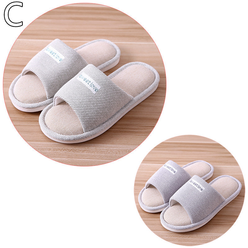 Cotton and Linen Indoor Home Slippers