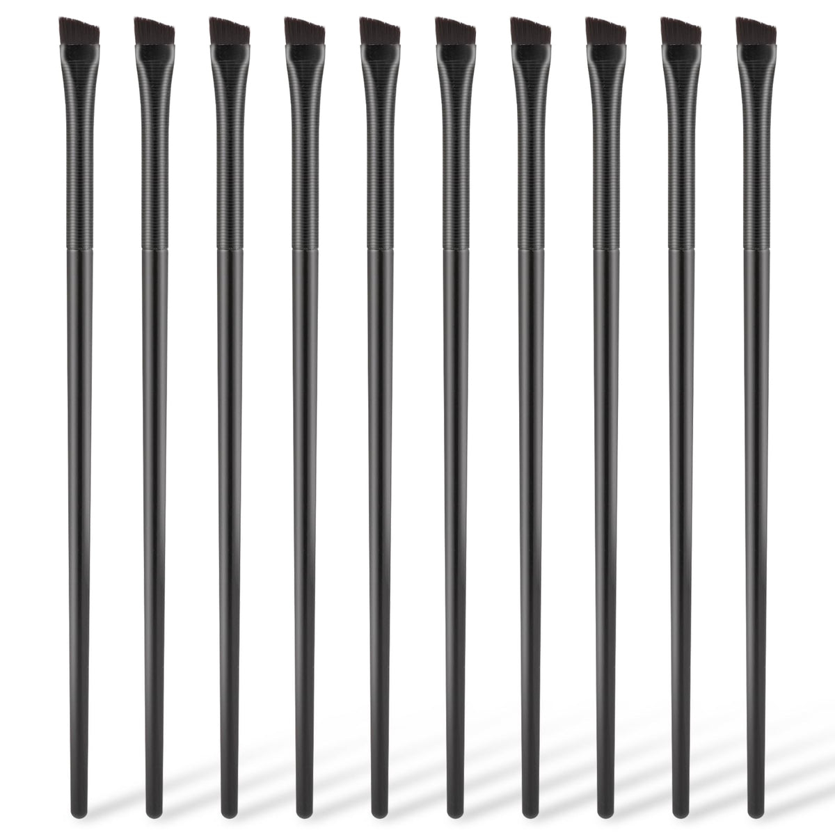 Molain 10Pcs Angled Eyebrow Brushes Eyeliner Makeup Brush Fine Angled Eyebrow Tint Brush Ultra Thin Angled Eyeliner Eyeshadow Eyebrow Brush Applicator for Women Girl (Eyeliner Brush)