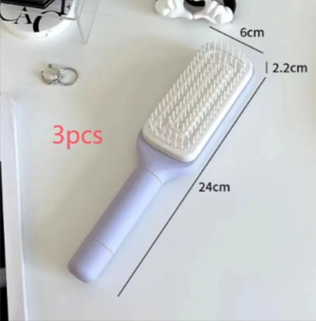 4-in-1 Self-Cleaning Hair Brush