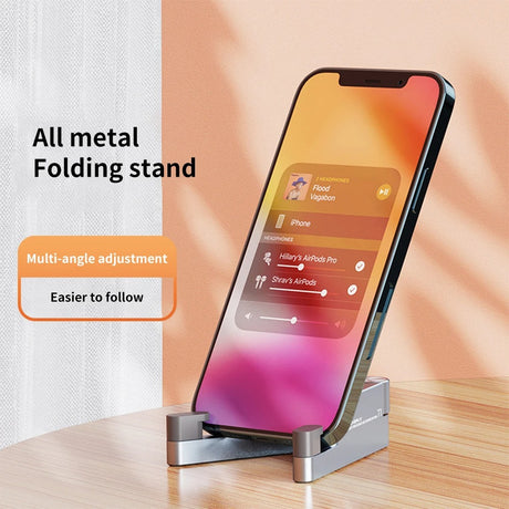 Universal Aluminum Portable Folding Desk Phone Stand