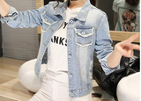 Short Denim Jacket, Fashionable Cartoon Outerwear