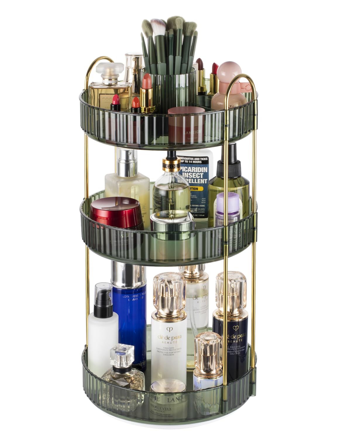 Argox 360 ° rotary makeup organizer bathroom counter organizerskincare care organizermake up organizers and rotary storage.