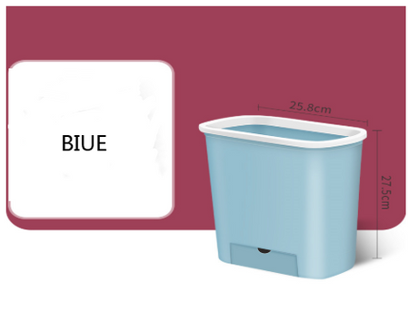 Wall-Mounted Kitchen Trash Can and Organizer Shelf
