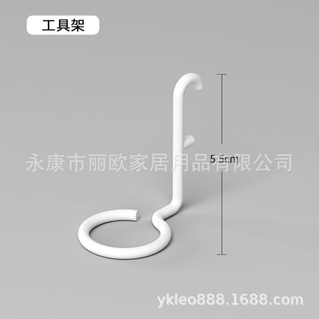 Wall-Mounted Storage Rack with Hooks for Home Use
