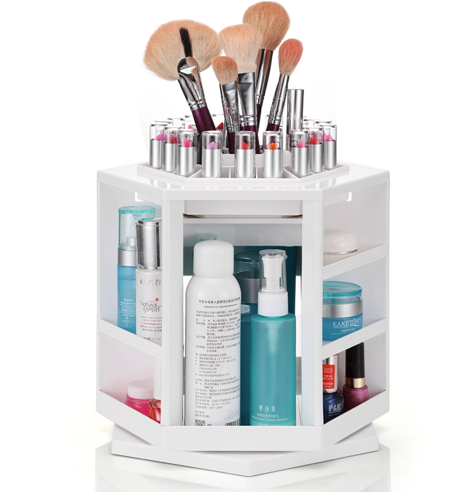 360-Degree Rotating Makeup Organizer - Korean Style