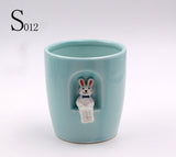 Creative Ceramic Cactus Planter with Animal Design