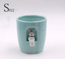 Creative Ceramic Cactus Planter with Animal Design