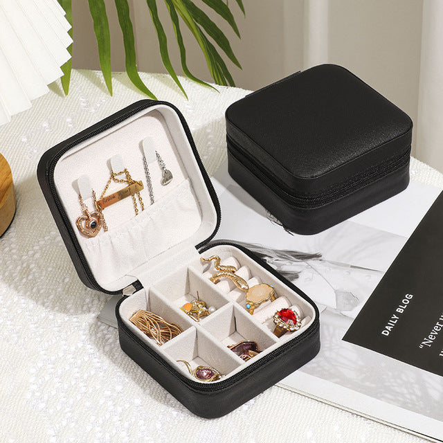 Portable Makeup Organizer and Jewelry Storage Box