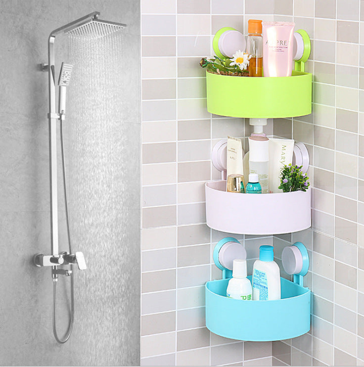 Powerful Suction Corner Bathroom Shelf