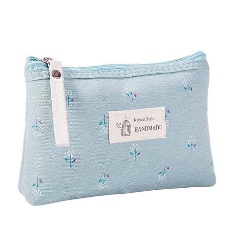 Portable Canvas Waterproof Cosmetic Bag for Women