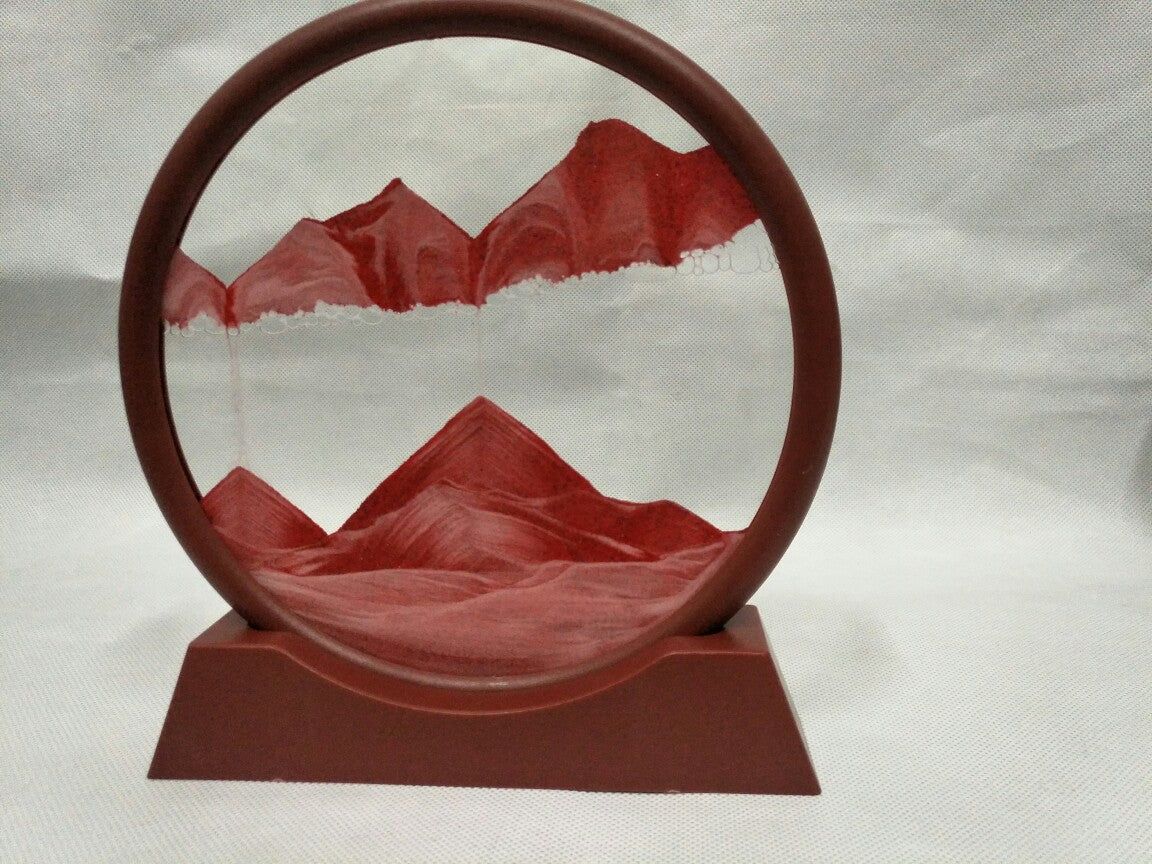 Sand Art with Round Moon Design for Home Decor